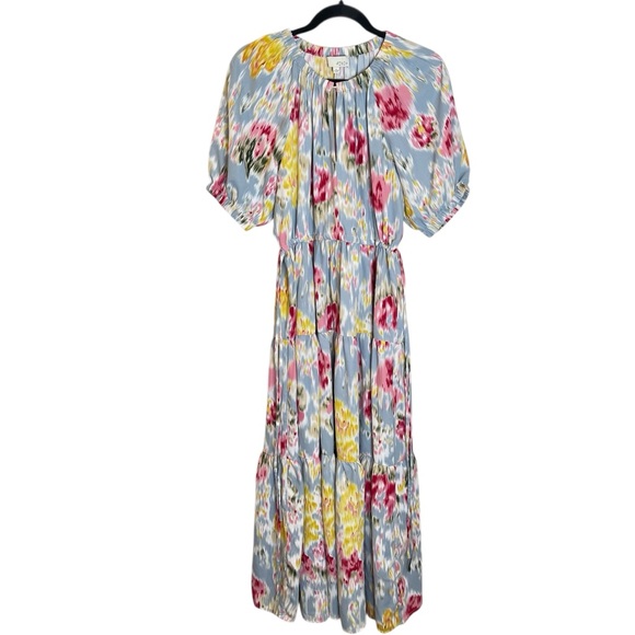 Pinch Dresses & Skirts - Pinch Multicolor Watercolor Floral Midi Dress Size Large